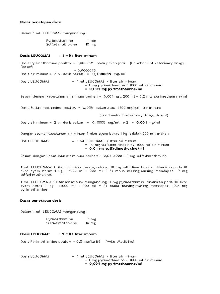 Dasar Penetapan Dosis | PDF