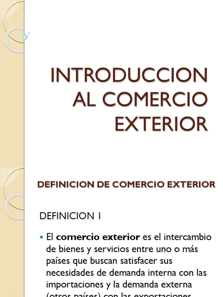 Introduccion Al Comercio Exterior | PDF | Arancel | Comercio