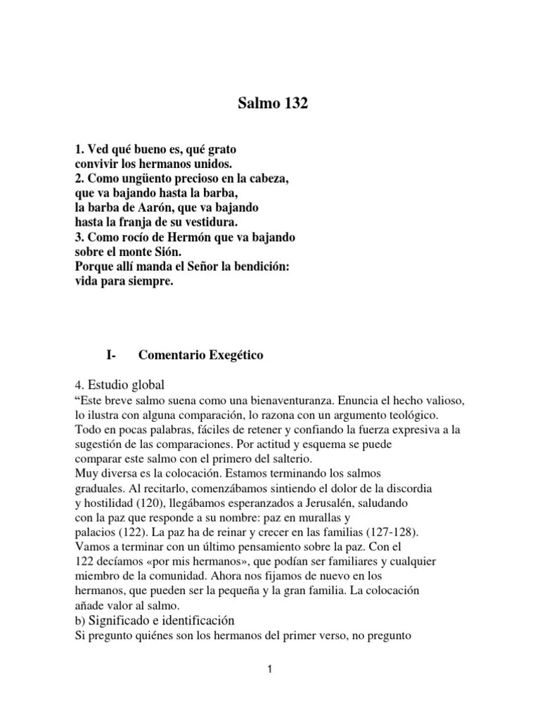 Salmo 132 | PDF | Salmos | La Resurrección De Jesús