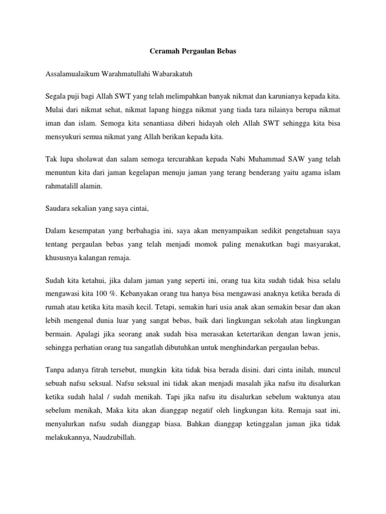 Contoh Pidato Tentang Pergaulan Bebas Di Kalangan Pelajar - Kumpulan Contoh  Terbaru