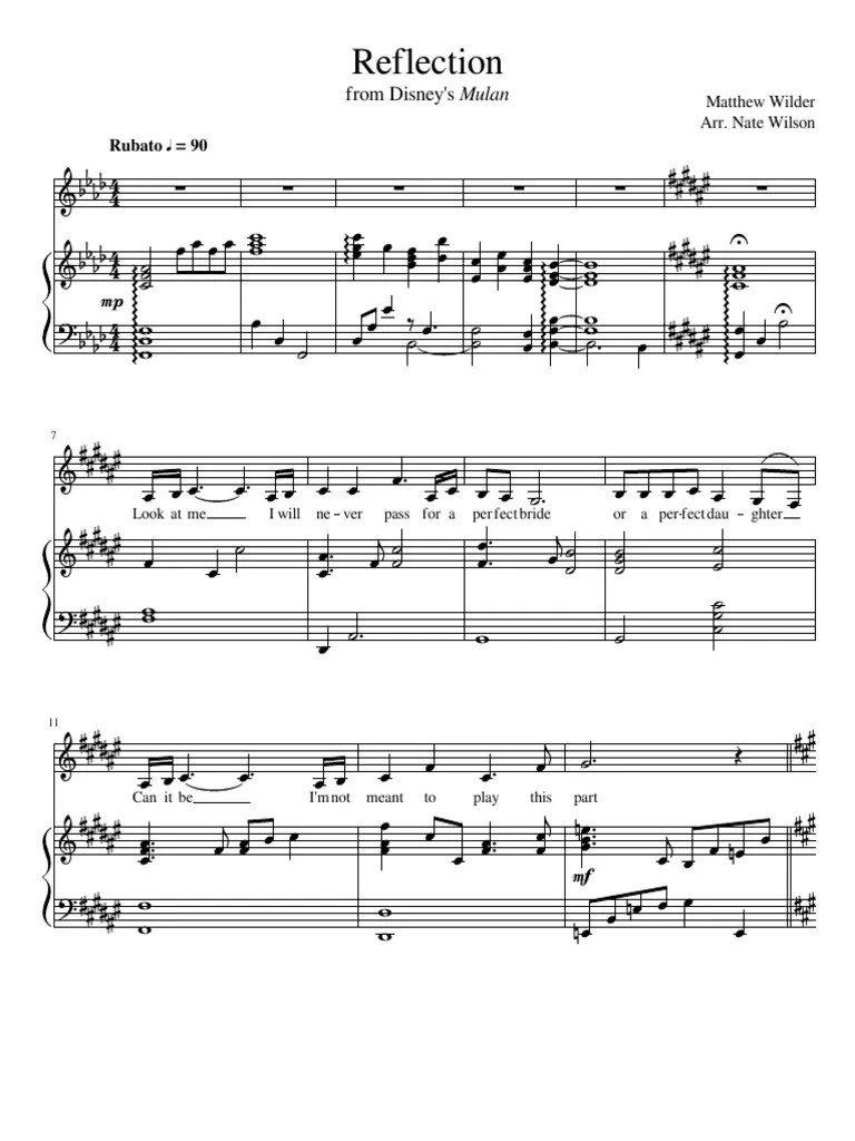 Reflection Mulan Pdf