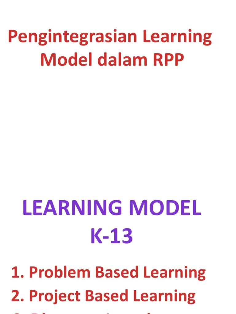 Pengintegrasian Learning Model Dalam RPP | PDF
