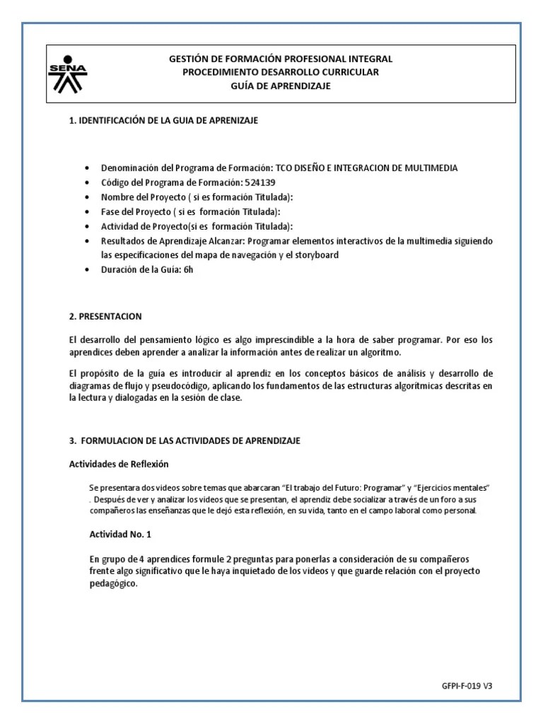 Guia De Aprendizaje-Programacion | PDF | Algoritmos | Programación De Computadoras