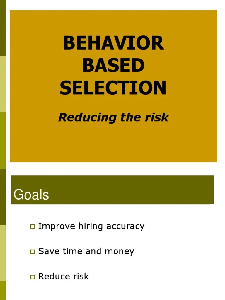 Behavior Based Interviewing | PDF | Competence (Human Resources ...