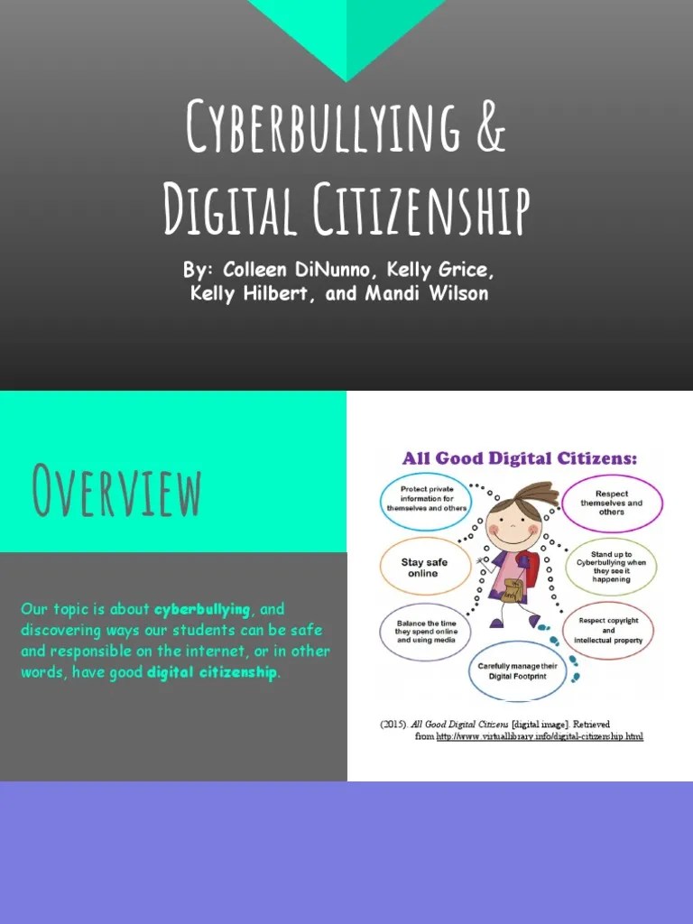 Cyberbullying And Digital Citizenship | PDF | Cyberbullying | Social Media