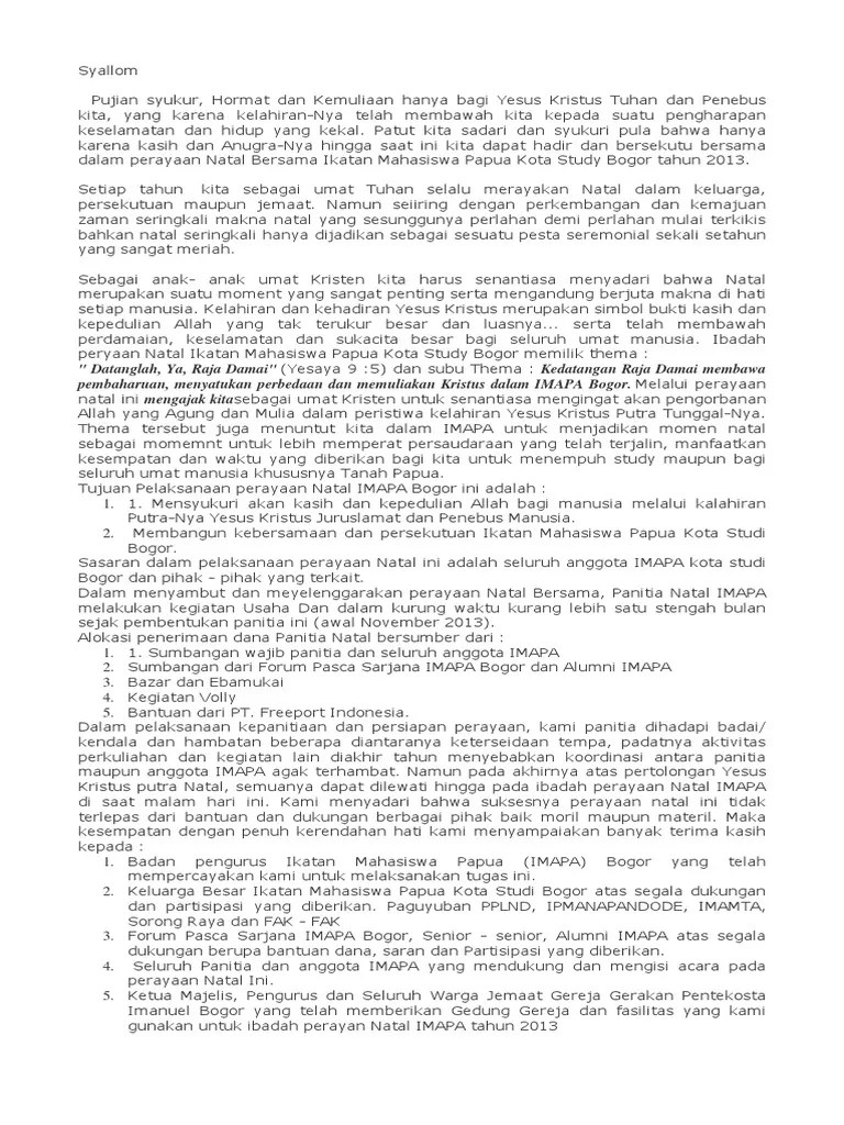 Kata sambutan natal 2019 tentang terorisme terakhir, saya meminta maaf jika selama menjalankan kegiatan kepanitiaan. Kata Sambuten Panitia Natal Gbkp / 35+ Terbaik Untuk Bahan ...
