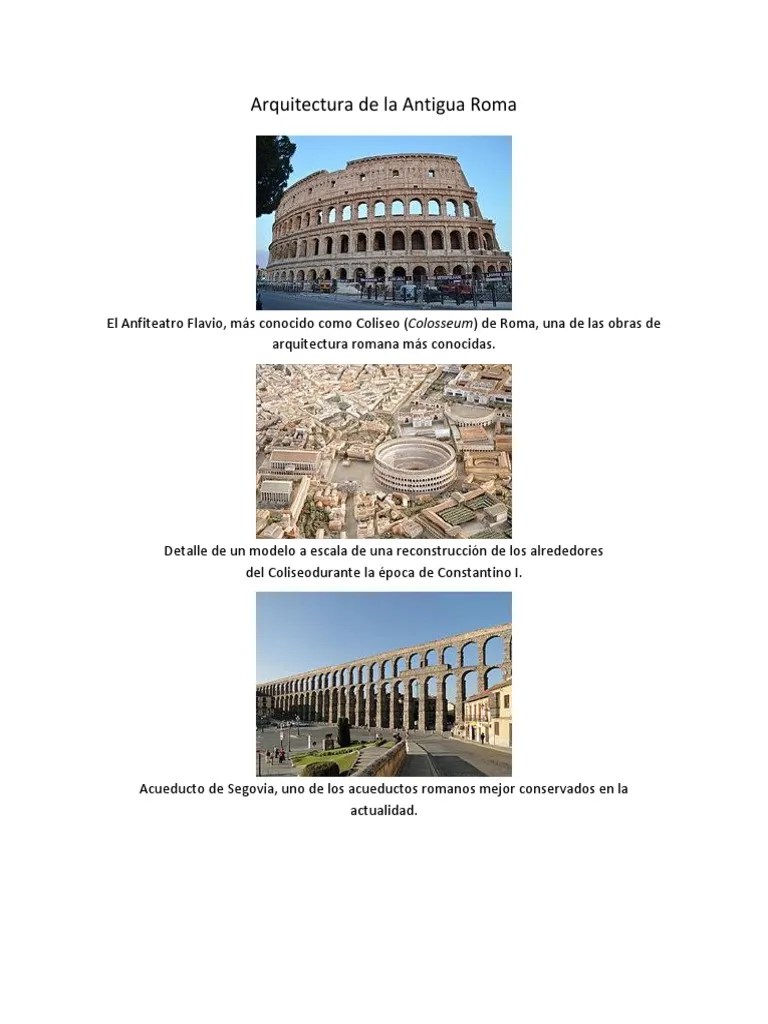Arquitectura De La Antigua Roma | PDF | Diseño Arquitectonico ...