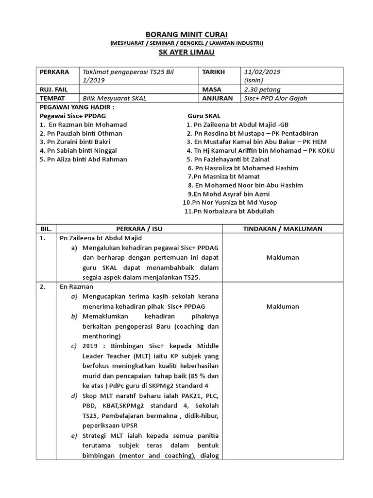 Minit curai taklimat pemeriksaan khas nazir linus 2015. Minit Curai Ts25 Pdf