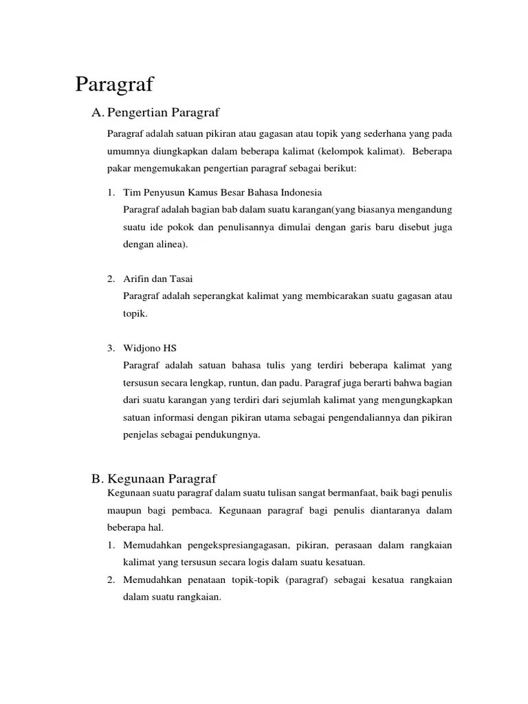Bahasa Indonesia Paragraf | PDF