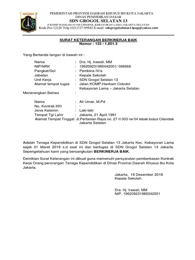 Contoh surat permohonan perubahan specimen ttd. Contoh Surat Kelakuan Baik Sekolah Dasar