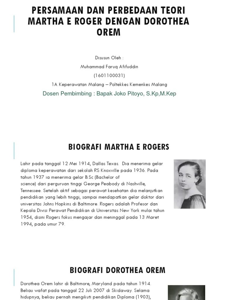 Faruq Persamaan Dan Perbedaan Teori Martha e Roger | PDF