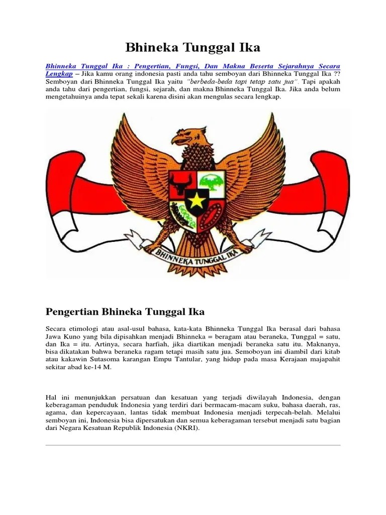 Bhineka Tunggal Ika | PDF