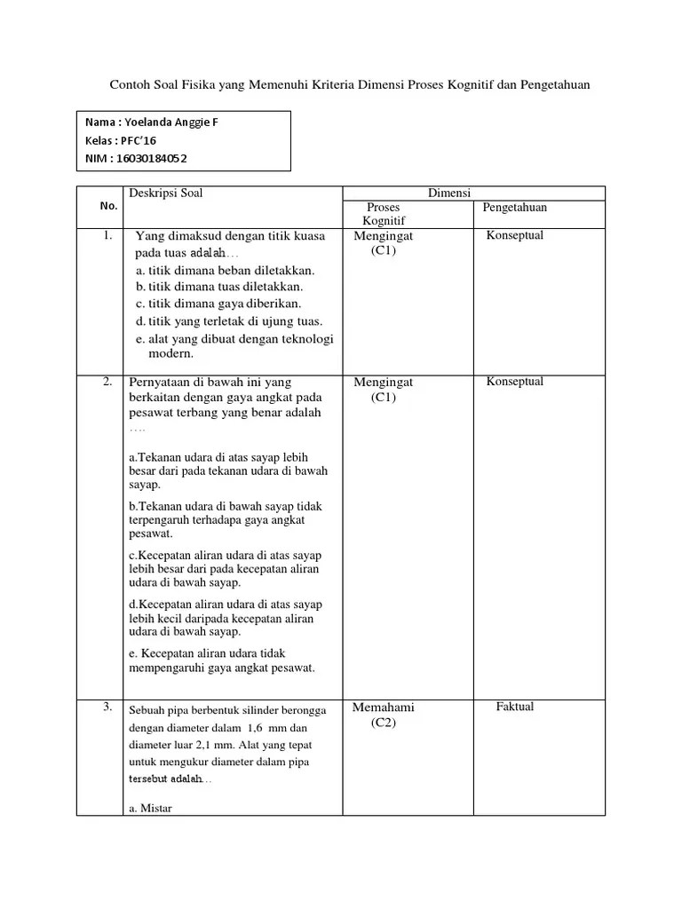 Contoh Soal C1 C2 C3 C4 C5 C6 . Contoh Soal C1 C2 C3 C4 C5 C6 Fisika - Contoh Soal Terbaru