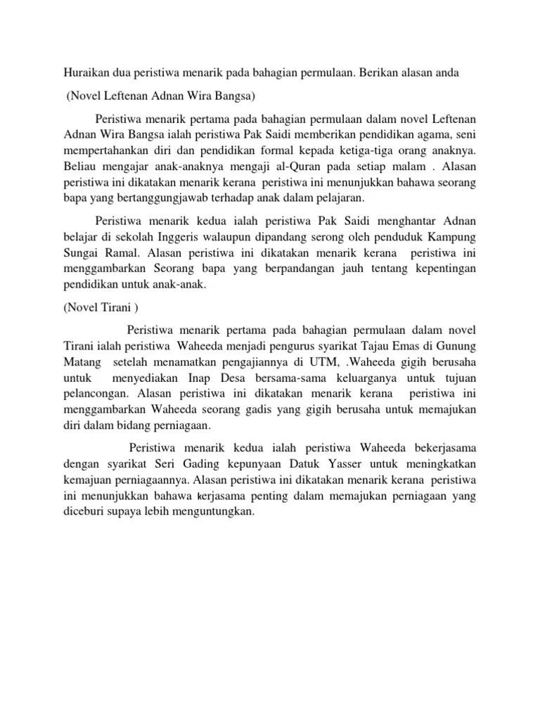 Novel leftenen adnan bab 26 by nurul hidayah . Huraikan Dua Peristiwa Menarik Pada Bahagian Permulaan Pdf