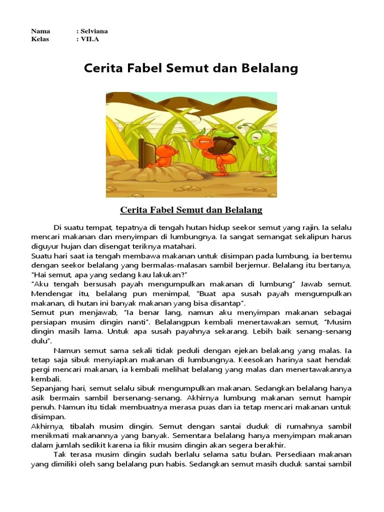 Cerita Semut Belalang | PDF