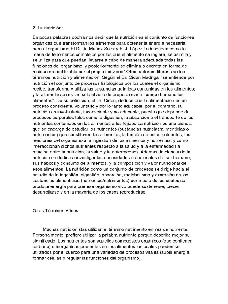 Nutricion | PDF | Dieta | Nutrición