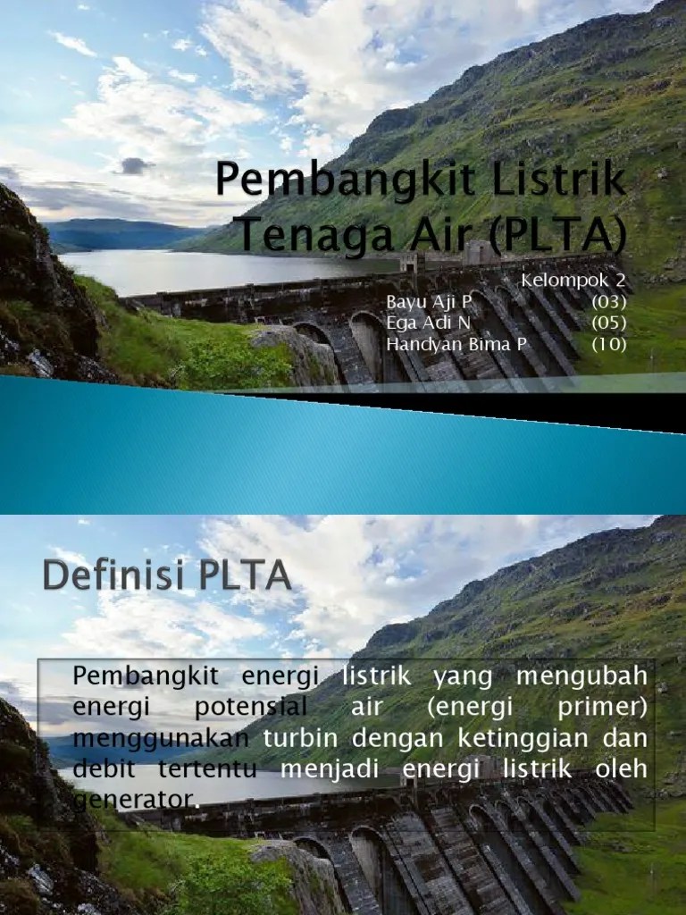 Pembangkit Listrik Tenaga Air PLTA | PDF