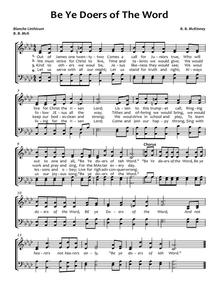 Be Ye Doers Of The Word - Full Score