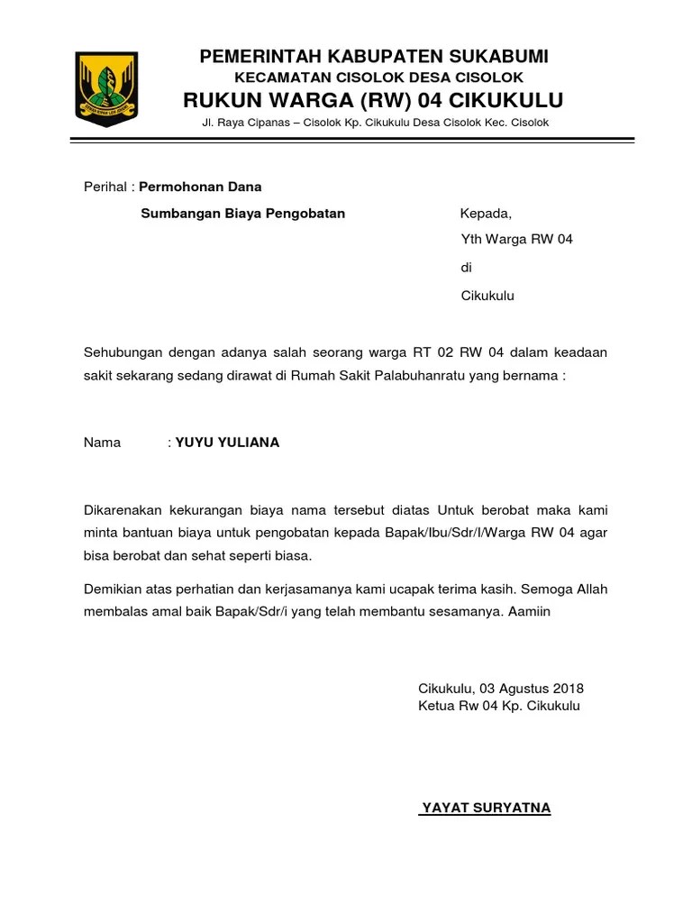 Contoh surat keterangan tidak mampu dari desa ketua rw ketua rt surat pedesaan membaca. Kop Pak Rw Pdf