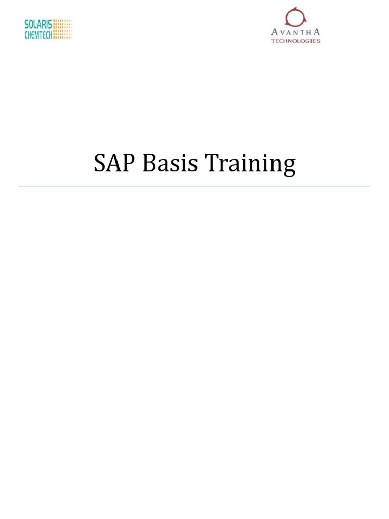 Sap Basis Training Material | PDF | Databases | Database Transaction