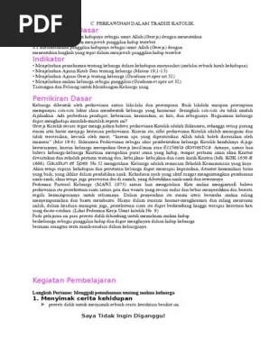 4) apa upaya gereja dalam membina keluarga? Perkawinan Dalam Tradisi Katolik 1 Pdf