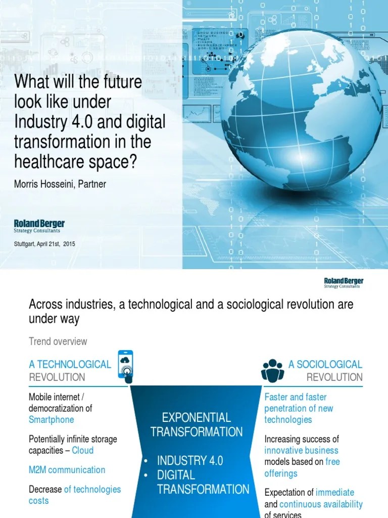 Digital Transformation In Healthcare | PDF | Internet Of Things | 3 D ...