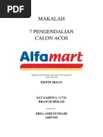 Metode penelitian yang digunakan adalah dengan metode penelusuran langsung kesuatu toko alfamart, metode pengumpulan makalah ini dari karyawan . Makalah Review Assesment Alfamart
