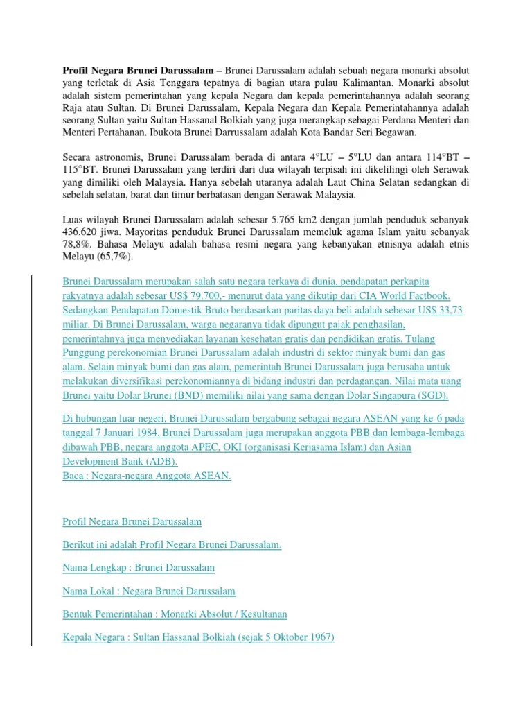 Jumlah Penduduk Brunei 2020