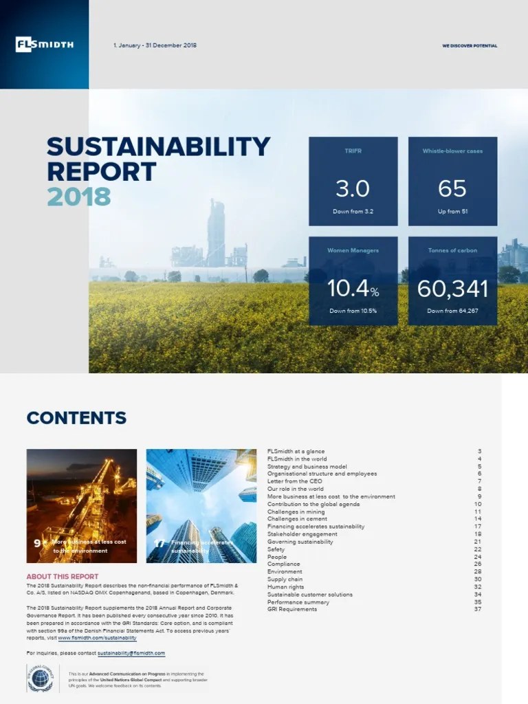 Sustainability Report 2018 | PDF | Sustainability | Mining