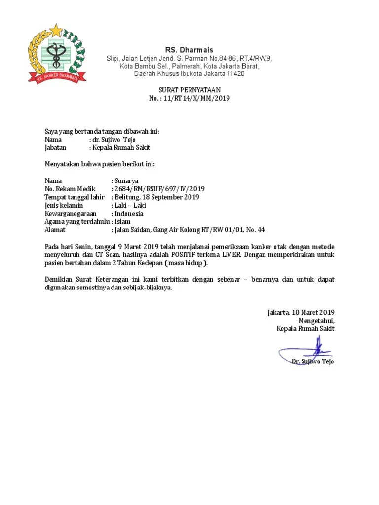 Surat Keterangan Sakit Puskesmas Jakarta Pdf Cara Buat Dan Contoh Surat Keterangan Sehat Alterra Bills Praktek Dokter Keluargabadan Penyelenggara Jaminan Sosial Bpjs Kesehatan 