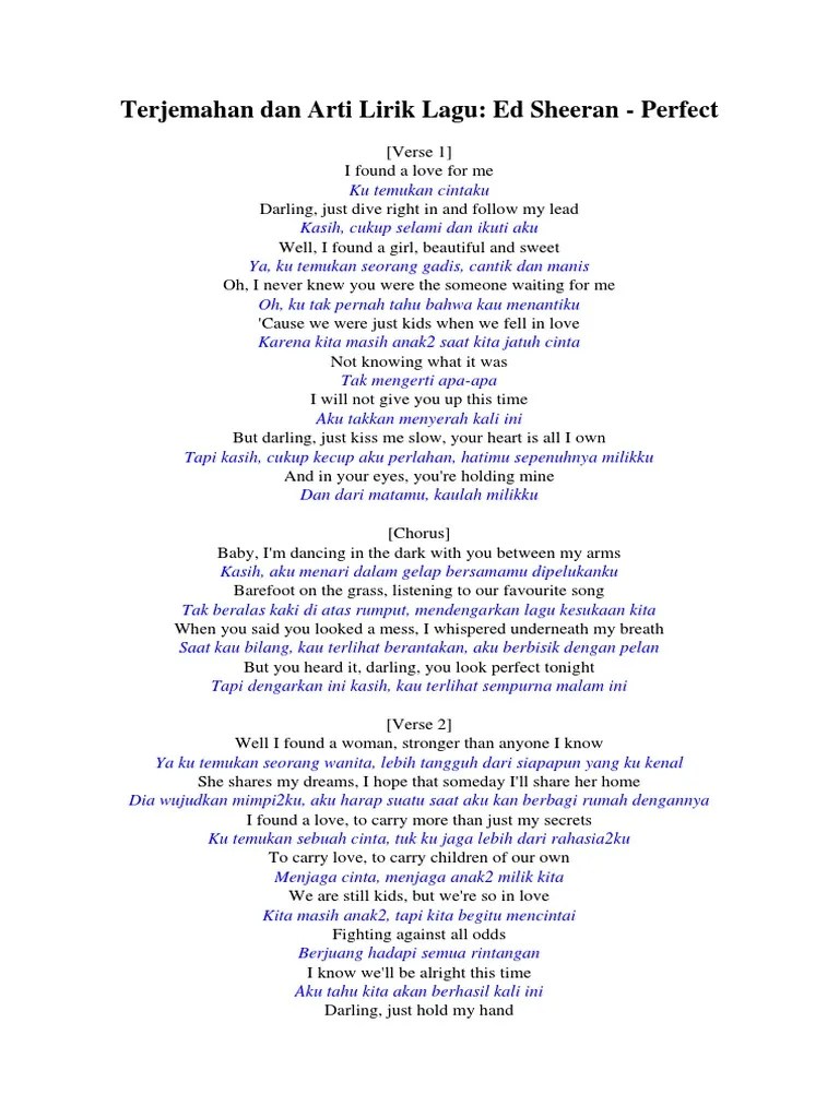 Is sheeran the hardest working man in music? Teks Lagu Perfect Dari Ed Sheeran Terkait Teks