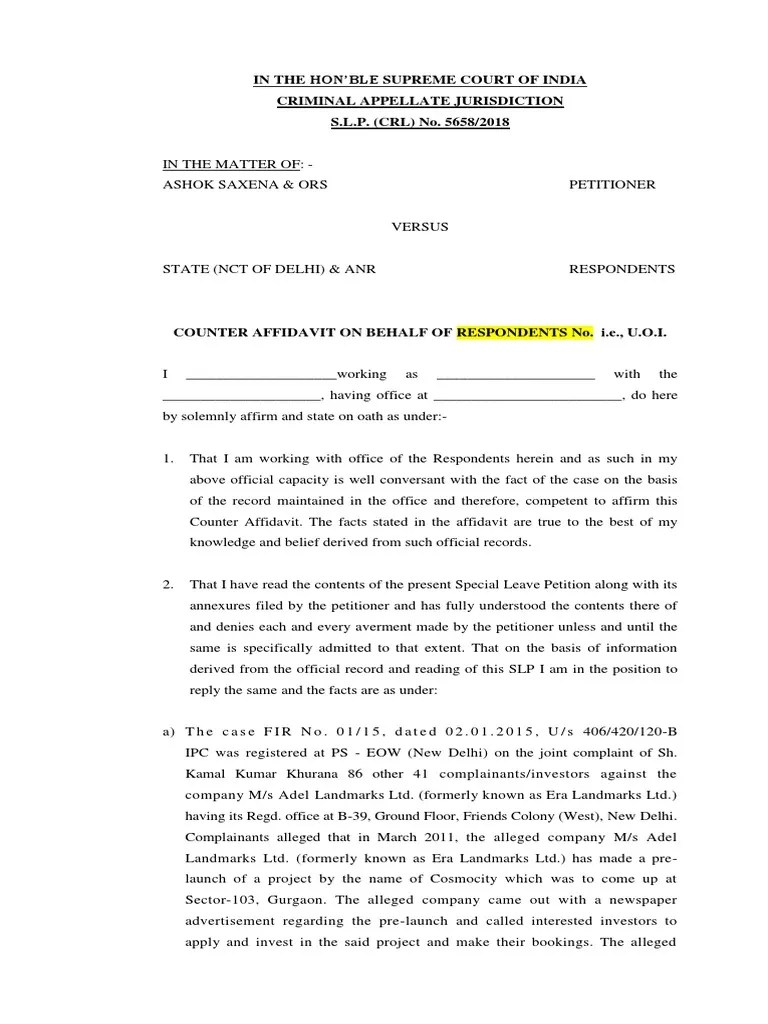 Affidavit | PDF | Bail | Affidavit