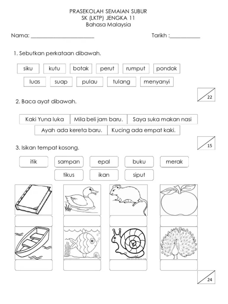 Latihan bm dan sains prasekolah. Latihan Bm Dan Sains Prasekolah Pdf
