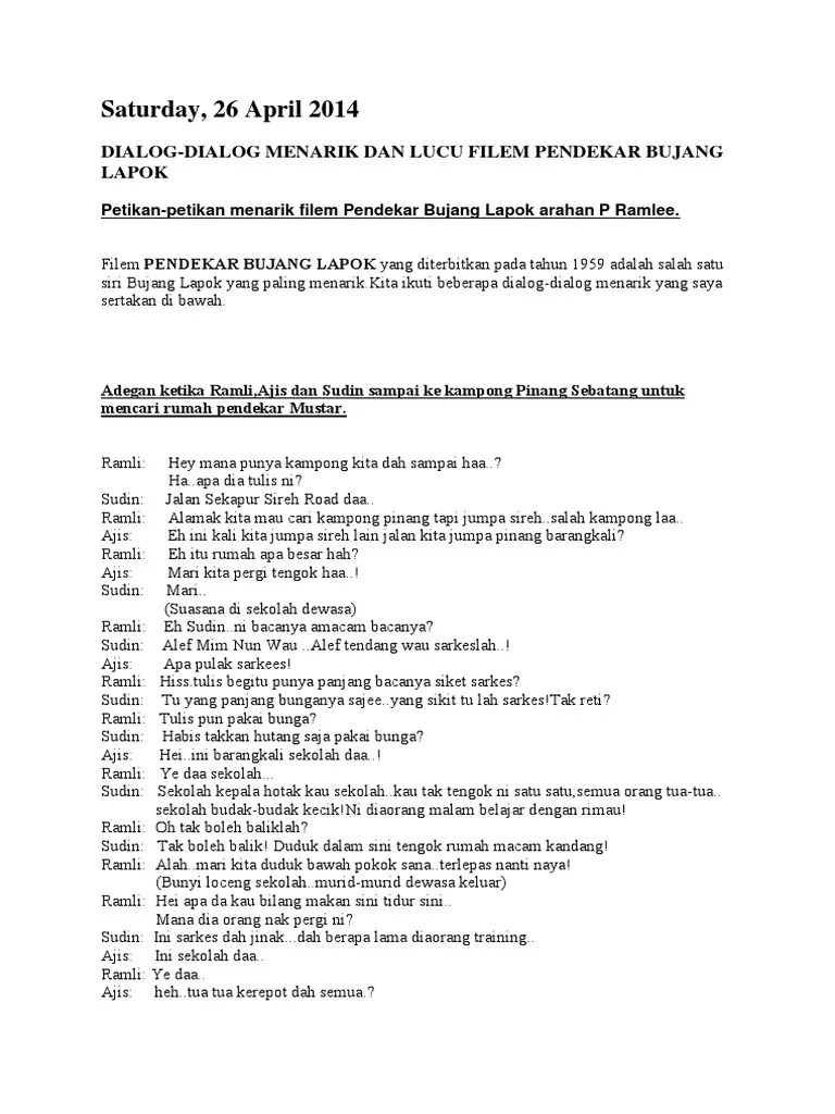 Dialog Bujang Lapok | PDF