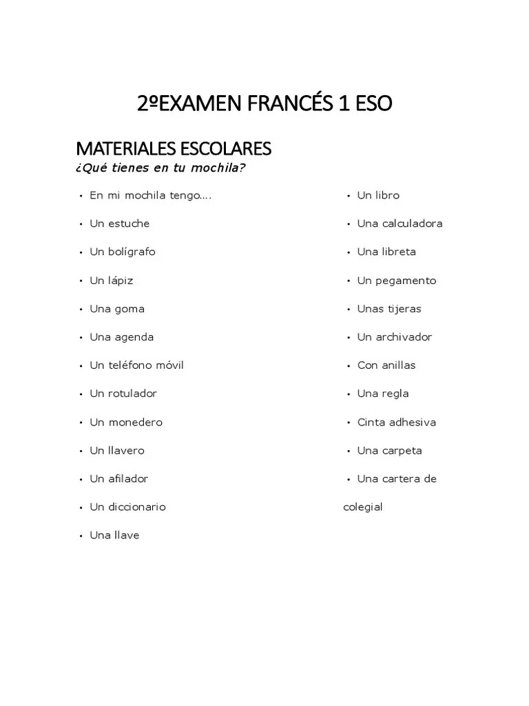 2º Examen Francés | PDF