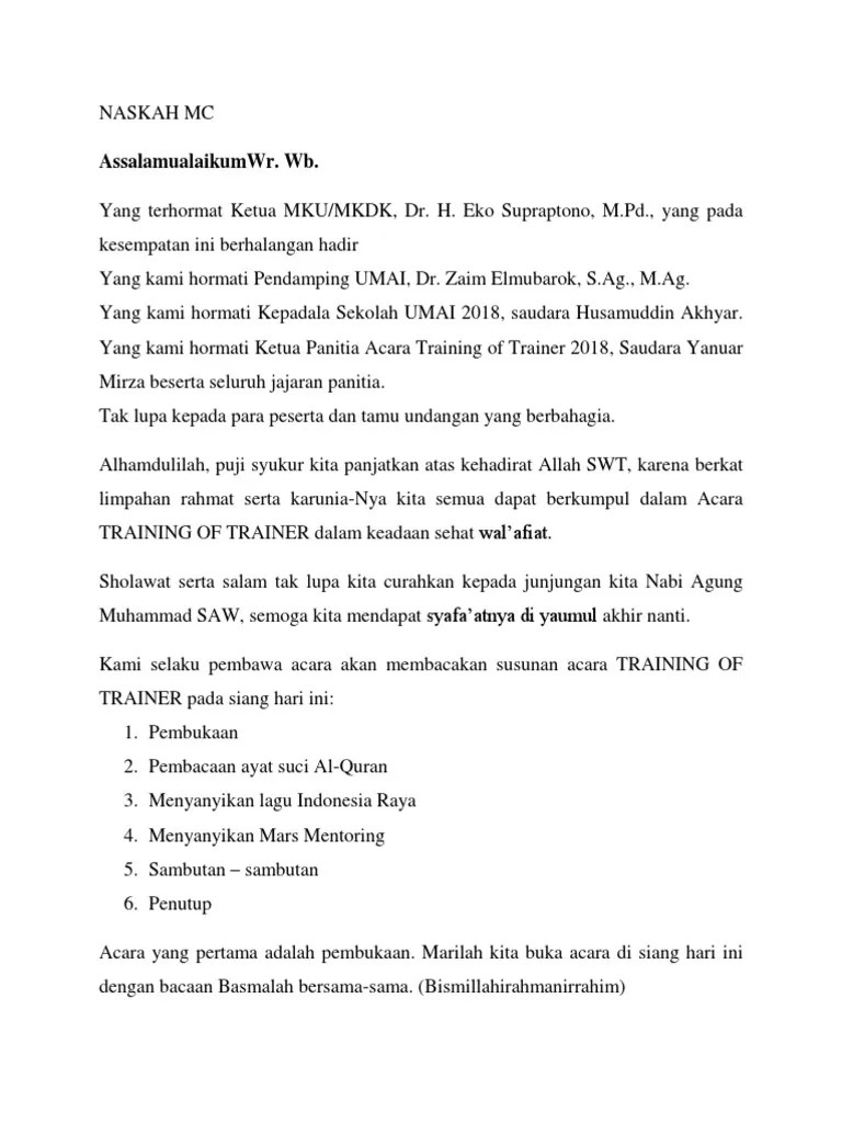 Kata Sambutan Acara Training Motivasi | Wallkatamotif