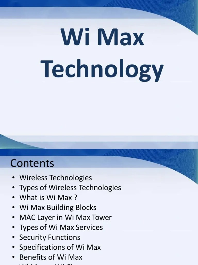 Wi Max | PDF | Wi Max | Wi Fi