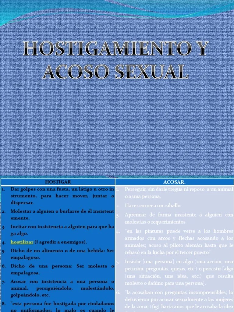 Hostigamiento Y Acoso Sexual. | PDF | Acoso | Acoso Sexual