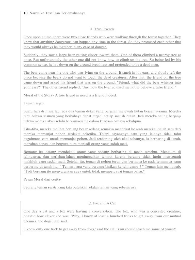 10 Narative Text | PDF | Pinocchio | Nature