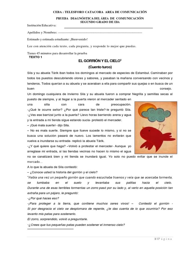 Evaluación Diagnóstica COMUNICACIÓN - 2° GRADO | PDF | Tigre | Naturaleza