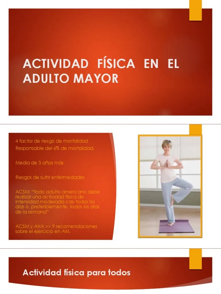 Actividad Física En El Adulto Mayor | PDF | Adultos | Medicina CLINICA