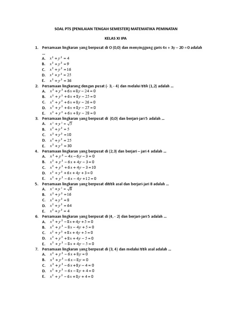 Soal Pilihan Ganda Vektor Matematika Smk Doc Galeri Soal