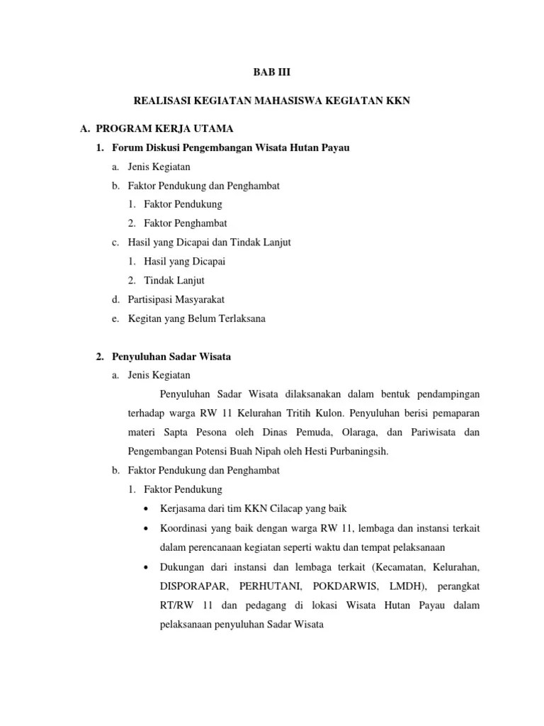 LPJ KKN Bab Iii | PDF