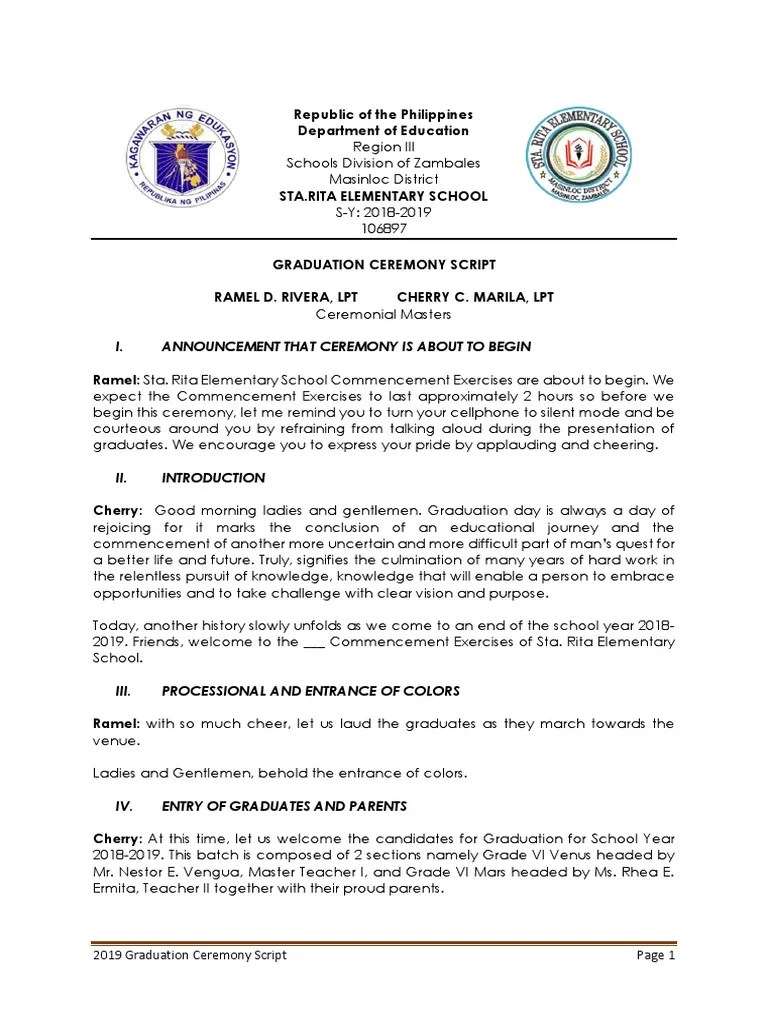 Official Master Of Ceremony Script | PDF