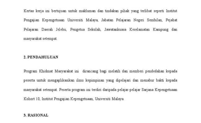 Contoh Kertas Kerja Gotong Royong Surau Sekolah Contoh O Cute766