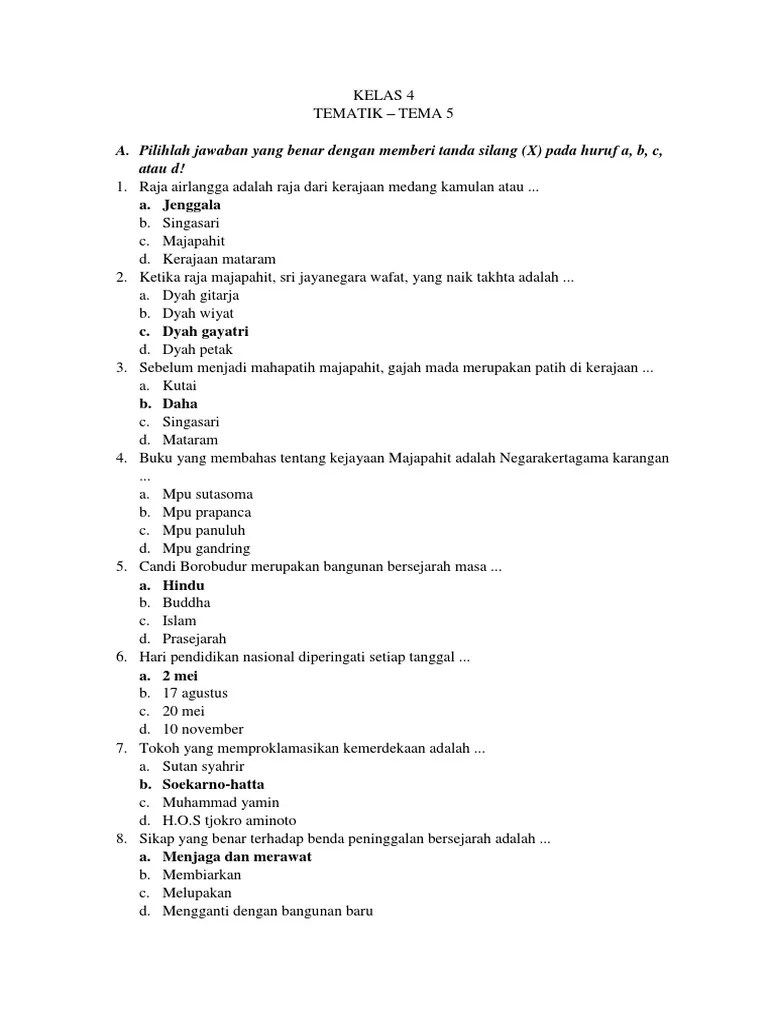 Soal PTS Tema 5aaa | PDF