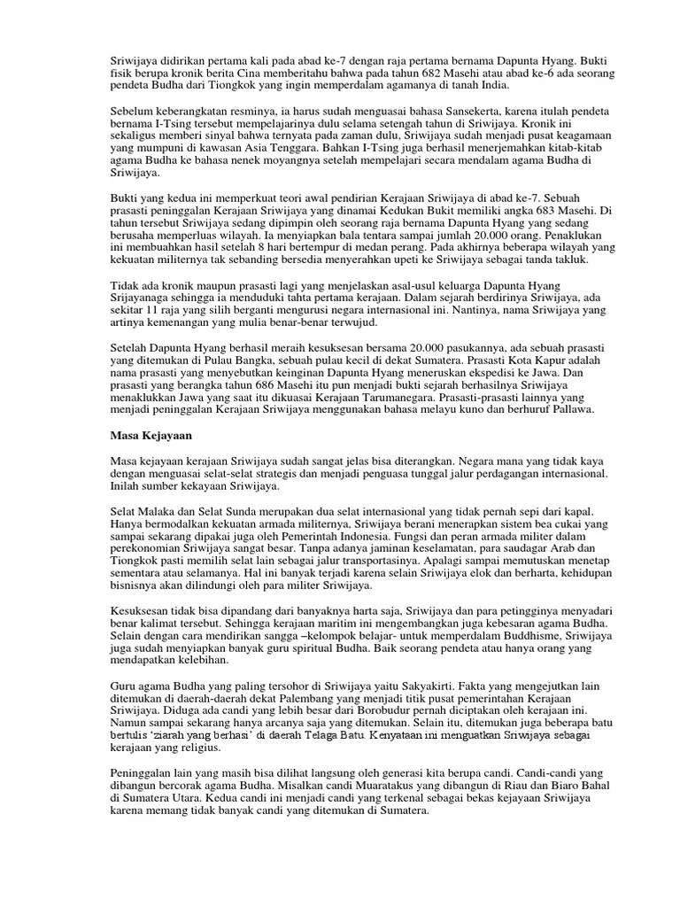 Kerajaan Maritim Hindu Budha | PDF