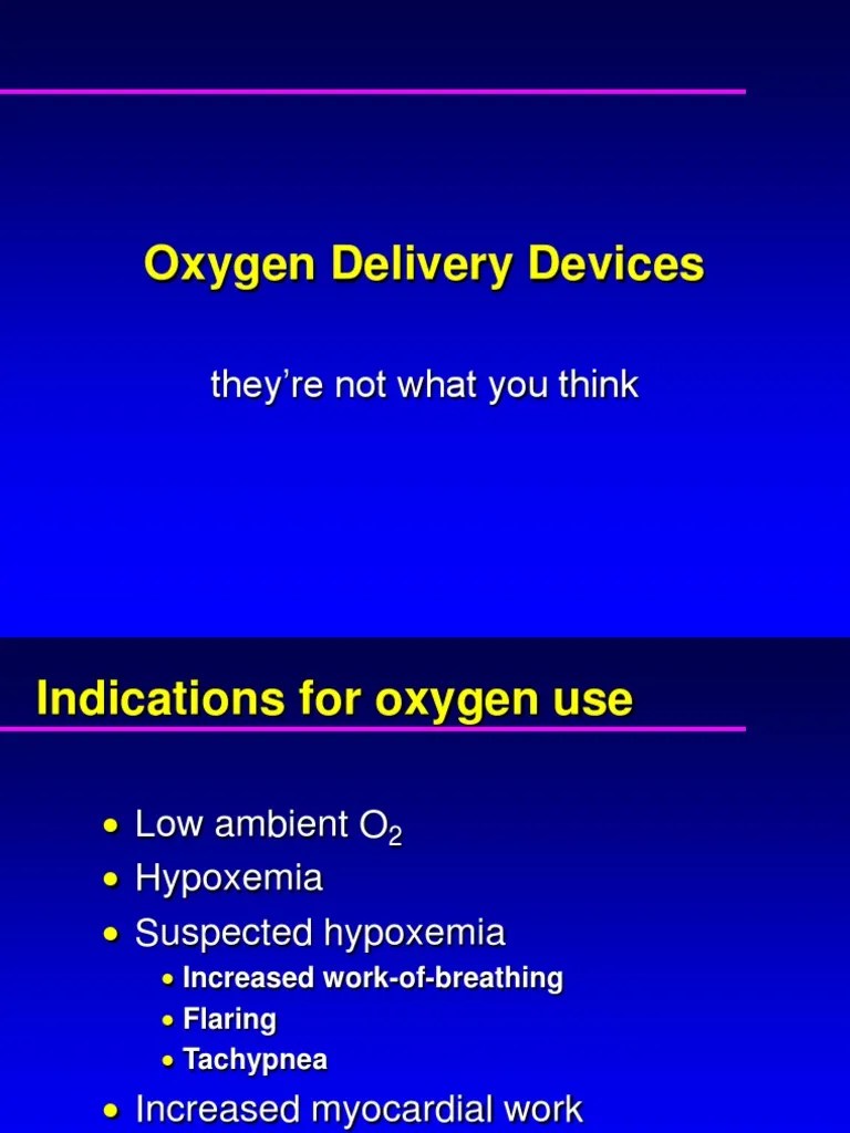 Oxygen Delivery Devices | PDF | Pulmonology | Gases