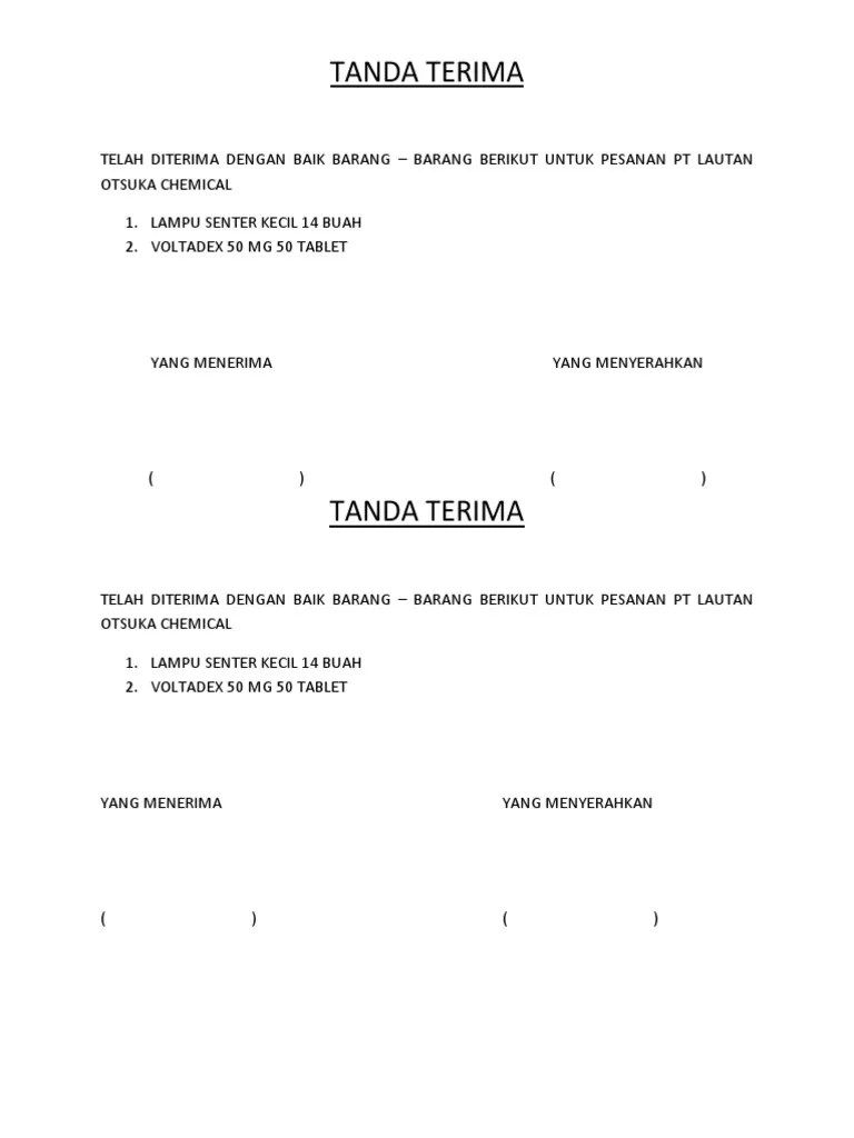 Tanda Terima Dokumen Ukl Download Docx 