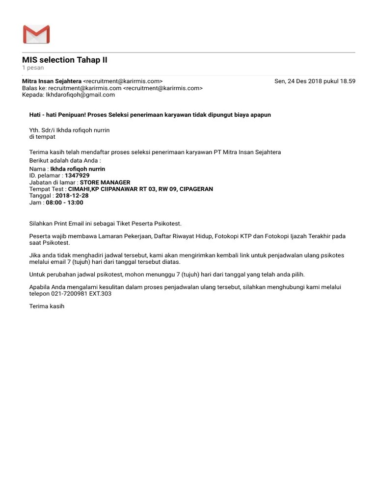 Kumpulan rpp kurikulum 2013 dan ktsp. Gmail Mis Selection Tahap Ii